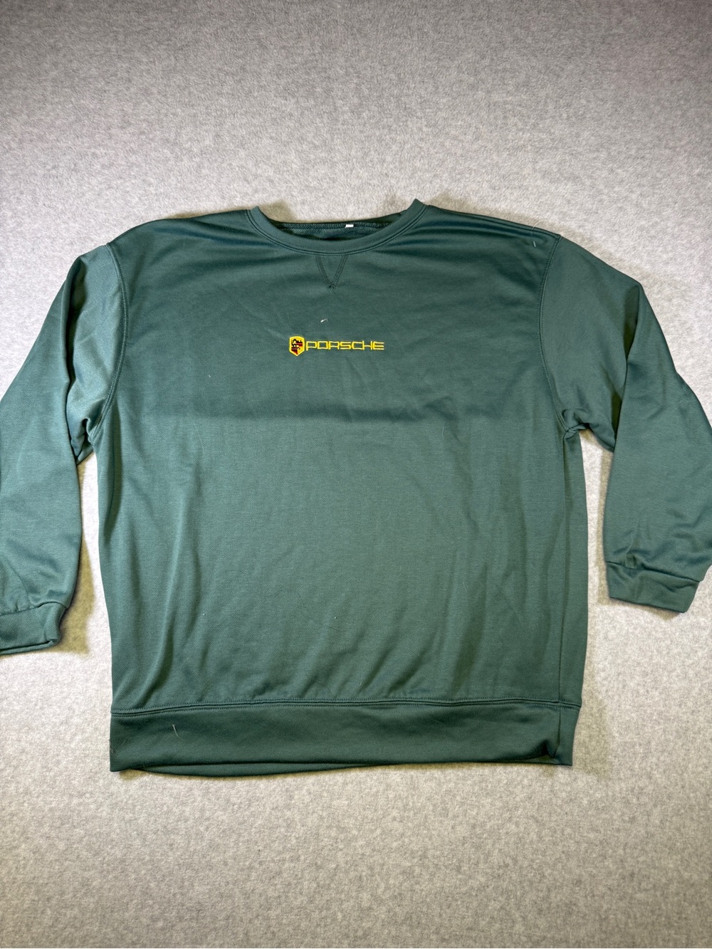 Men's Porsche Dark Green Crewneck Sweatshirt Size Large